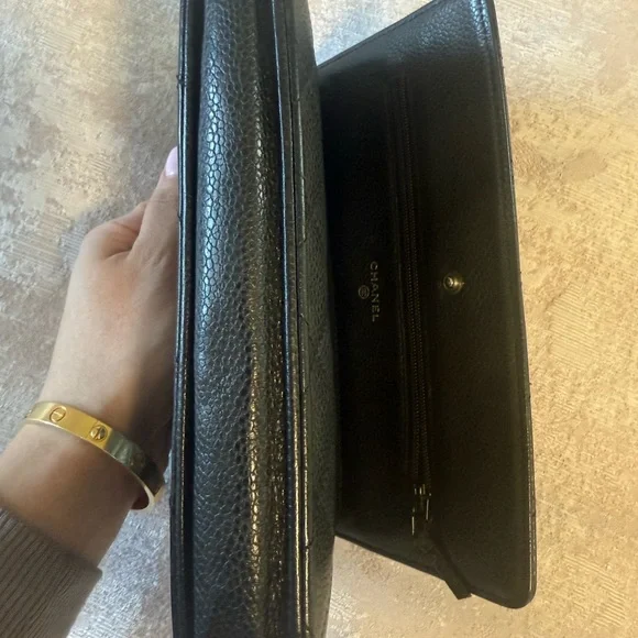 CHANEL Black Quilted Leather Wristlet - Picture 7 of 7